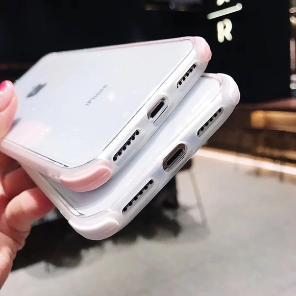 NEW Clear Shockproof Glitter Pink Bumper Case - Picture 3 of 5